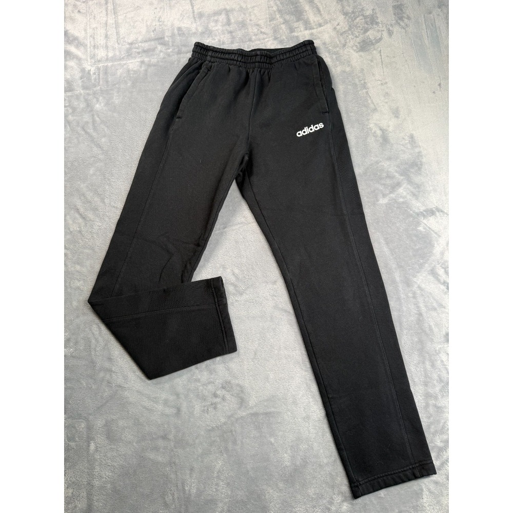 Adidas Sweatpants Women's Small Black Script Logo Gym & Training Elastic Waist